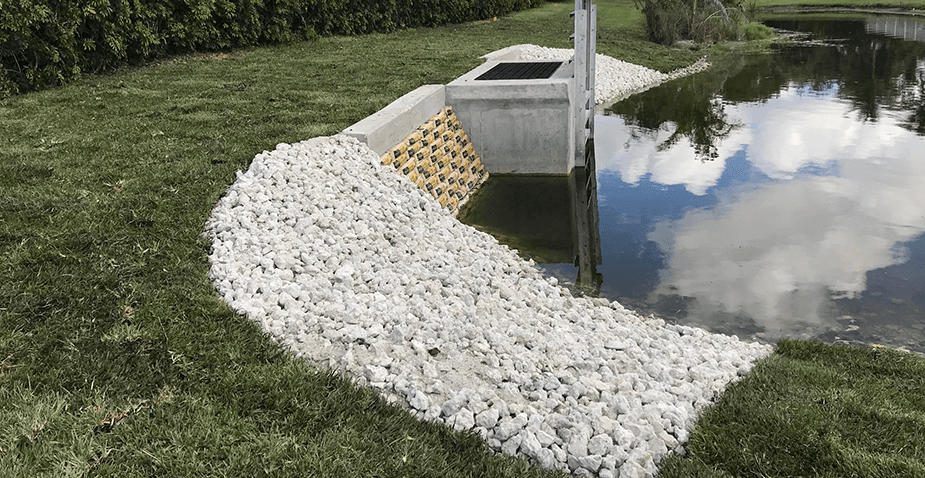 stormwater retention pond