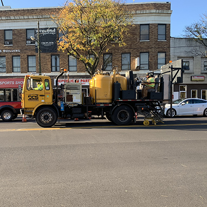 Paint Truck stormwater workers